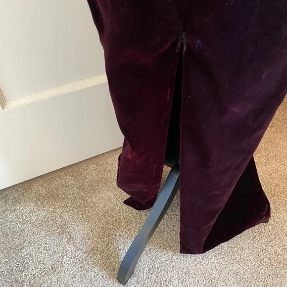 Vintage Velvet Gothic Gown with Feather Neckline - Picture 13 of 13